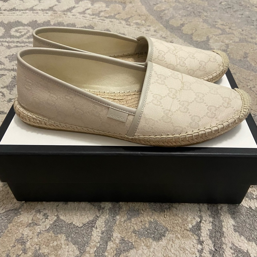 Gucci Cream Canvas Espadrilles size 41